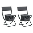thumbnail image 6 of Holaki 2-piece Folding Outdoor Chair with Storage Bag, Portable Chair for Outdoor Camping, Picnics and Fishing, Gray, 6 of 9