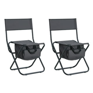 Folding Outdoor Chair with Storage Bag,Fishing Chair Compact Fishing Stool  Foldable Camping Chair,Green 2Pack 