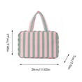 thumbnail image 3 of Toiletry Bag, Large Travel Makeup Bag with 4 Fold Compartments, Waterproof Cosmetic Organizer with Transparent Pockets for Toiletries and Brushes, 3 of 8