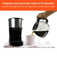thumbnail image 3 of Chefman Cafetera programable de 1L, cafetera eléctrica, olla antigoteo, filtro reutilizable para molidos frescos, acero inoxidable redondo, jarra de vidrio, 3 of 5