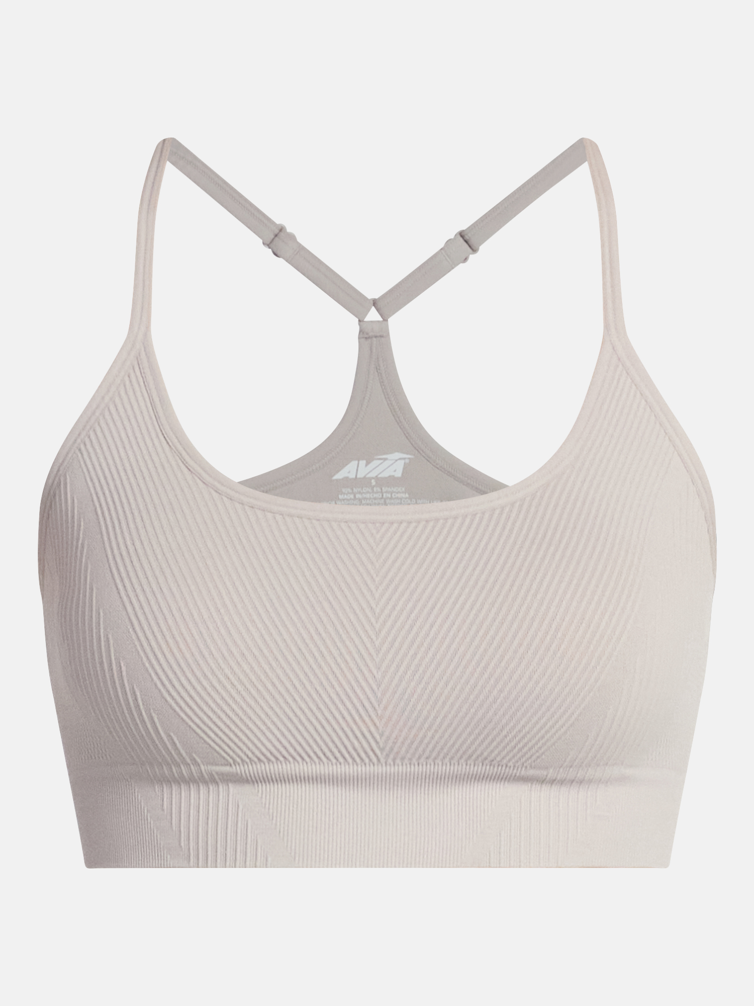 Avia Women's Low Support Seamless Textured Cami Sports Bra, Sizes XS-XXXL