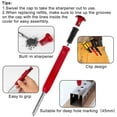 thumbnail image 4 of 2 Pack Carpenter Pencils Mechanical Pencils with 12 Refills, Construction Pencils with Built-in Sharpener, Long Nib Deep Hole Pencil Marker, Heavy Duty Woodworking Pencils for Architect (2 Colors), 4 of 8