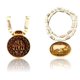 thumbnail image 1 of Kamada Combination of Shri Radha round pendant tulsi mala and exquisite Gau mataTulsi (basil) mala,Spritual Pendant Necklace for Women and Men, 1 of 5