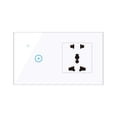 thumbnail image 1 of Riwcyla 95, Smart Wall Outlet with 1 Gang Touch Switch Smart Life APP Remote Control, Voice Control, Touch Control Compatible with Assistant Smart Switch Outlet Universal, 1 of 5