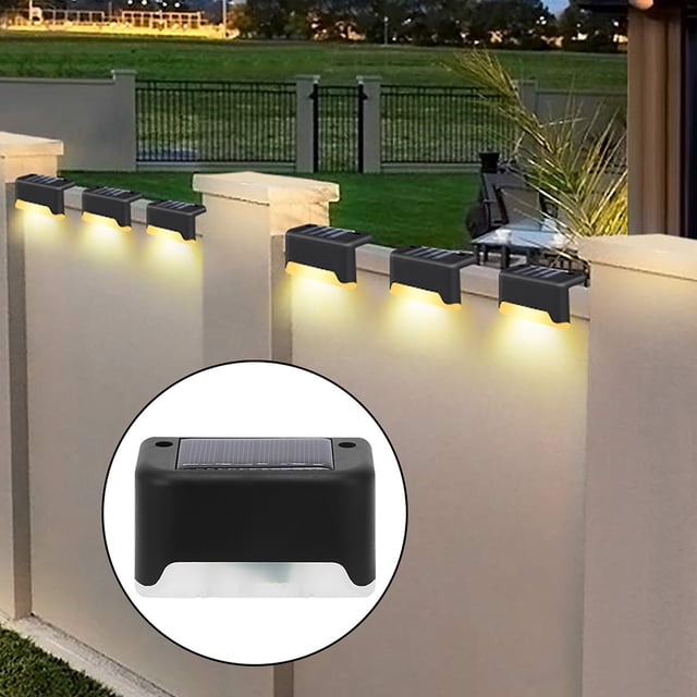 Luz solar de pared, 4 piezas Luz solar de pared Lámpara para exteriores Luz de jardín Los mejores materiales