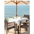 thumbnail image 4 of Square Outdoor Tablecloth with Umbrella Hole Green Leaves Outside Table Cloth Waterproof Patio Table Cover Simple Summer Spring Botanical Vines Zipper Tablecloths for Picnic Party Camping 54x54 Inch, 4 of 8