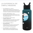 thumbnail image 7 of Simple Modern 64 oz Summit Water Bottle with Straw Lid - Hydro Vacuum Insulated Flask Double Wall Half Gallon Chug Jug - 18/8 Stainless Steel Ombre: Moonlight, 7 of 7