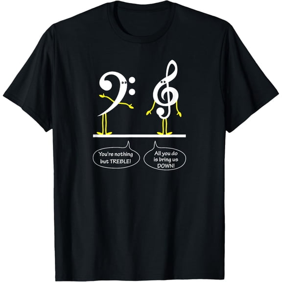 t-shirt Musician Marching Band Music Funny Nothing But Treble T-Shirt mens,black,women,funny,journey,Crew Neck, Short Sleeve,printing