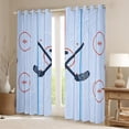 thumbnail image 2 of Homewish Boys Ice Hockey Print Blackout Curtains Set of 2 (52x84 Each),Sport Theme Window Curtains,Ball Gamer Curtains and Drapes,Super Cozy Room Decor, 2 of 6