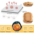 thumbnail image 2 of 50 Pieces Air Fryer Disposable Paper Liners, 7.9 Inch Square Parchment Cooking Non-Stick Oilproof Fryer Paper Pad, Baking Roasting Food Grade Paper for Air Fryer, Microwave Oven, Frying Pan, 2 of 6