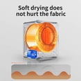 thumbnail image 3 of Portable Mini Cloth Dryer Machine FCC Certificate PTC Heating Tumble Dryer Electric Control Panel,Grey Body with Black Door,850W,for Home/Apartment/Dorms,UV Sterilizaiton,Digital Touch Panel, 3 of 9