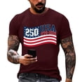 thumbnail image 3 of Youpwaven 250 Anniversary USA Shirt, Men's USA 250th Anniversary Merchandise, America 250 Graphic Tee, 3 of 5