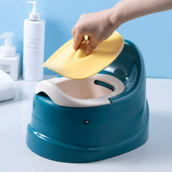 Travel Potty Cozival 2-In-1 Travel Potty for Toddlers, Portable Kids Toilet Seat with Lid, Folding Training Potty for Car, Camping, Road Trips, Boys Girls, Portable Toddler Toilet, Blue