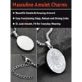 thumbnail image 6 of FaithHeart Saint Jude Thaddaeus Necklace for Men Women Stainless Steel Silver Patron Judas Medal Pendant Jewelry Traveler Blessings Jewelry Gift for Husband Dad Fathers' Day Christmas, 6 of 8