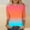 Orange, variant on Women's 3/4 Sleeve Tops Plus Size Fashion Printed Blouse Round Neck Spring Summer Top