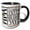Black/White, variant on 3drose, Modern Black and Image of Gold Brush Stroke Fifty Happy Birthday, 11oz Two-tone Yellow Mug