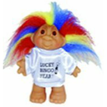Lucky New Year Bingo Troll Doll With Awesome Rainbow Psychedelic