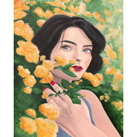 Coiry Oil Paint By Numbers Picture DIY Drawing Short Hair Woman Art