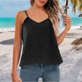 thumbnail image 2 of Cotton Linen Tank Tops for Women Lightweight Linen Tank Tops Cotton Camisole Cotton Gauze Tank Tops for Women Sleeveless Linen Tops for Women Gauze Tank Tops Black S, 2 of 4