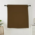 thumbnail image 2 of Skearow Short Curtain Thermal Insulated Blackout UV Protection Rod Pocket Drapes Panel Luxury Tier Thick Solid 23#Brown W:42"xL:18", 2 of 8