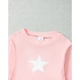 thumbnail image 4 of Kucnuzki 13 Years Big Girls Winter Clothes Set 14 Years Youth Teen Kids Outfits Long Sleeves Knit Top Star Print Crop Top Camouflage Cargo Pants Sets 2pcs Clothing Pink 13-14Y, 4 of 9