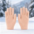thumbnail image 3 of OGLCCG Winter Gloves for Boys Girls Kids Warm Thermal Stretchy Full Fingers Cotton Knitted Gloves Mittens for Cold Weather Size 3-8, 3 of 4