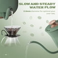 thumbnail image 2 of Electric Kettle, Electric Tea Kettle Stainless Steel, Pour over kettle for Coffee, 1000W Hot Water Kettle Electric Auto Shut Off, 0.8L, Wood-like Grain Finish Handle, Matcha Green, 2 of 5