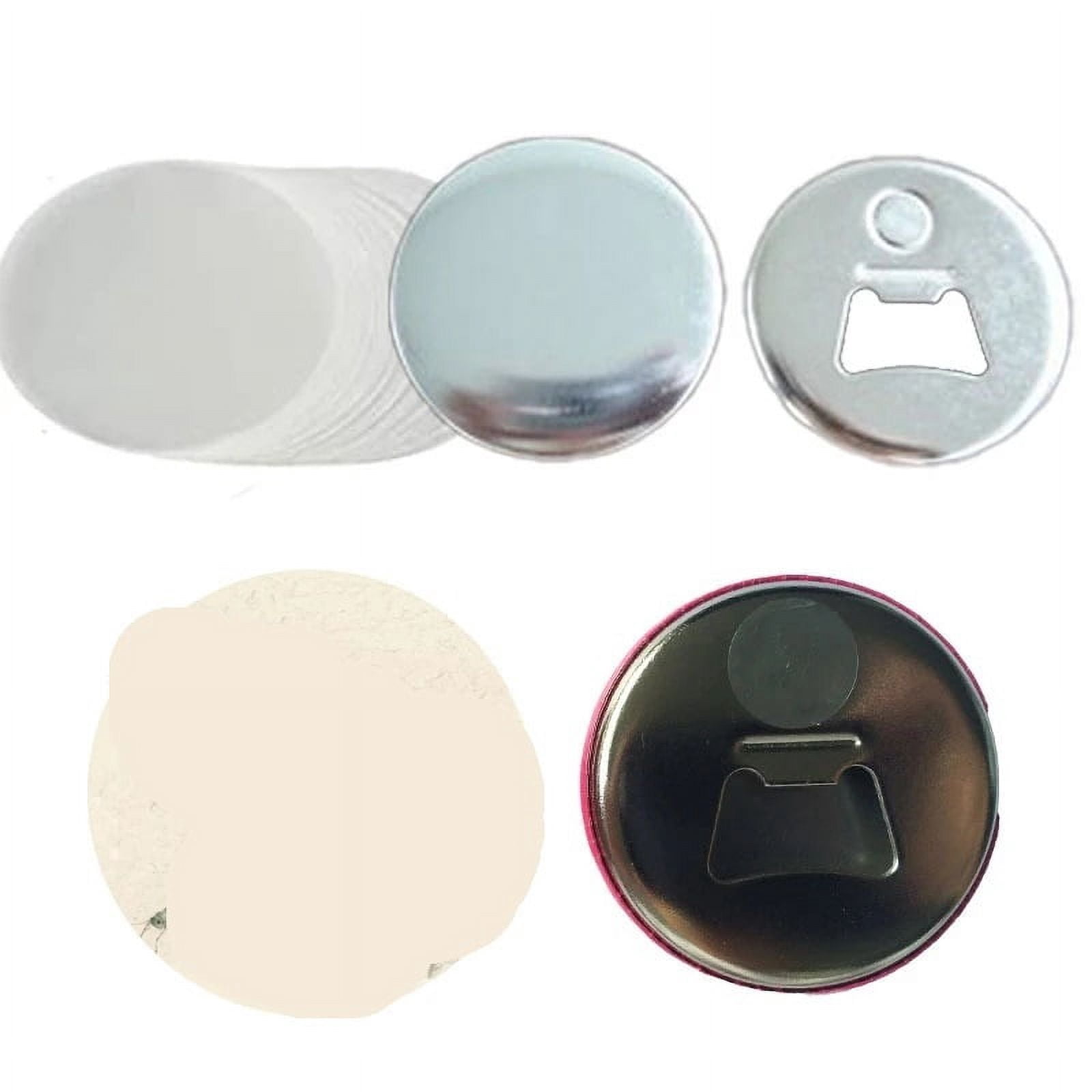 100 PCS 58mm Metal Button Parts Supplies Fridge Magnet Bottle-Opener ,Beginner-Friendly