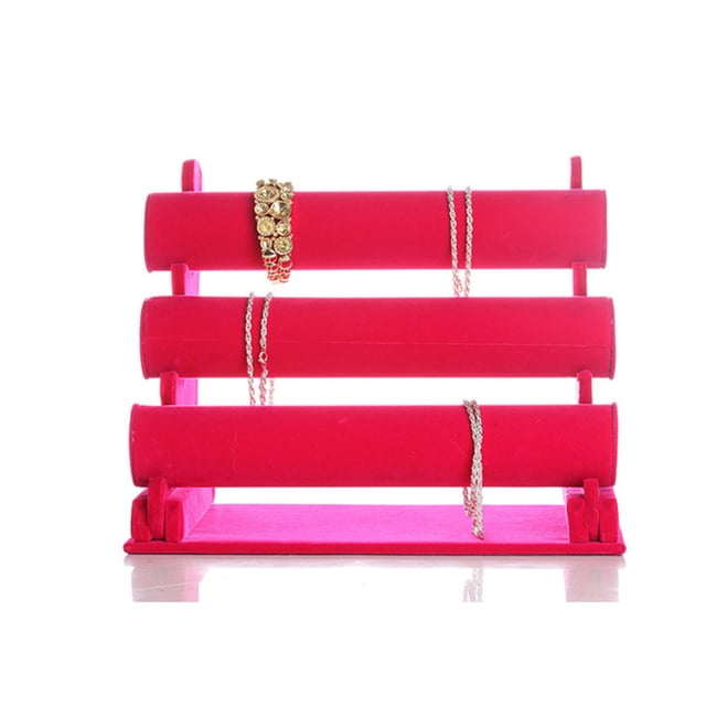 Display Stand Multi-layer Organizer Showcase Rack Earrings Holder Props Earrings Bracelet Holder Ornaments Tray Home Accessories Shop Store Yellow