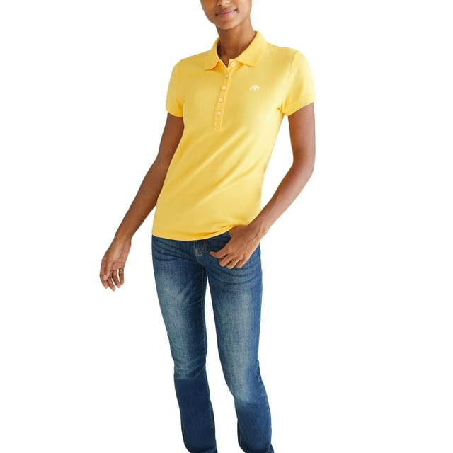Polo Aéropostale Aero Solid A87 para Mujer - Amarillo Ámbar