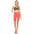 thumbnail image 4 of ALWAYS Women's 8" High Waist Soft Athletic Yoga Legging Shorts Neon Coral One Size, 4 of 6