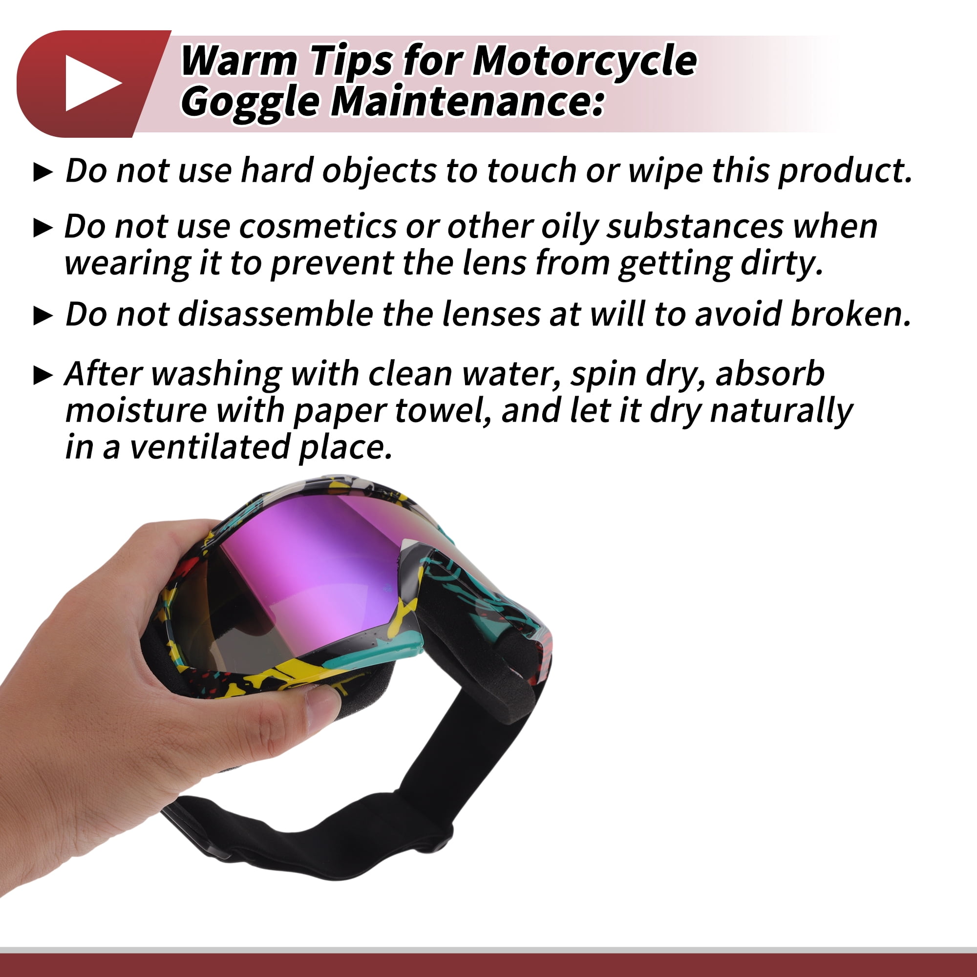 Unique Bargains Motorcycle Riding Goggles PC TPU Cycling Sunglasses Blue Yellow Lens White Colorful Frame