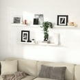thumbnail image 4 of Sindcom 16inch Floating Shelves for Wall, Wall Shelves for Decor Storage, Wall Mounted Wood Shelves for Bedroom, Living Room, Bathroom, Kitchen, Picture Ledge Shelves, 5 Pack, White, 4 of 8