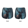 thumbnail image 5 of Lsque Mystical Forest Elk Printed Women's Running Shorts with Liner Pockets,Elastic Quick Dry Workout Athletic Gym Yoga Shorts,Womens High Waist Shorts-Large, 5 of 9