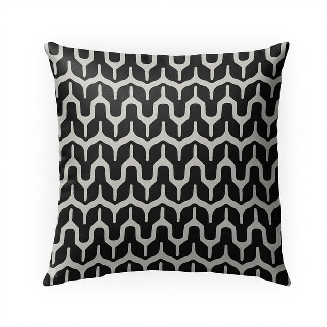Maria Black and Beige Outdoor Pillow by Kavka Designs