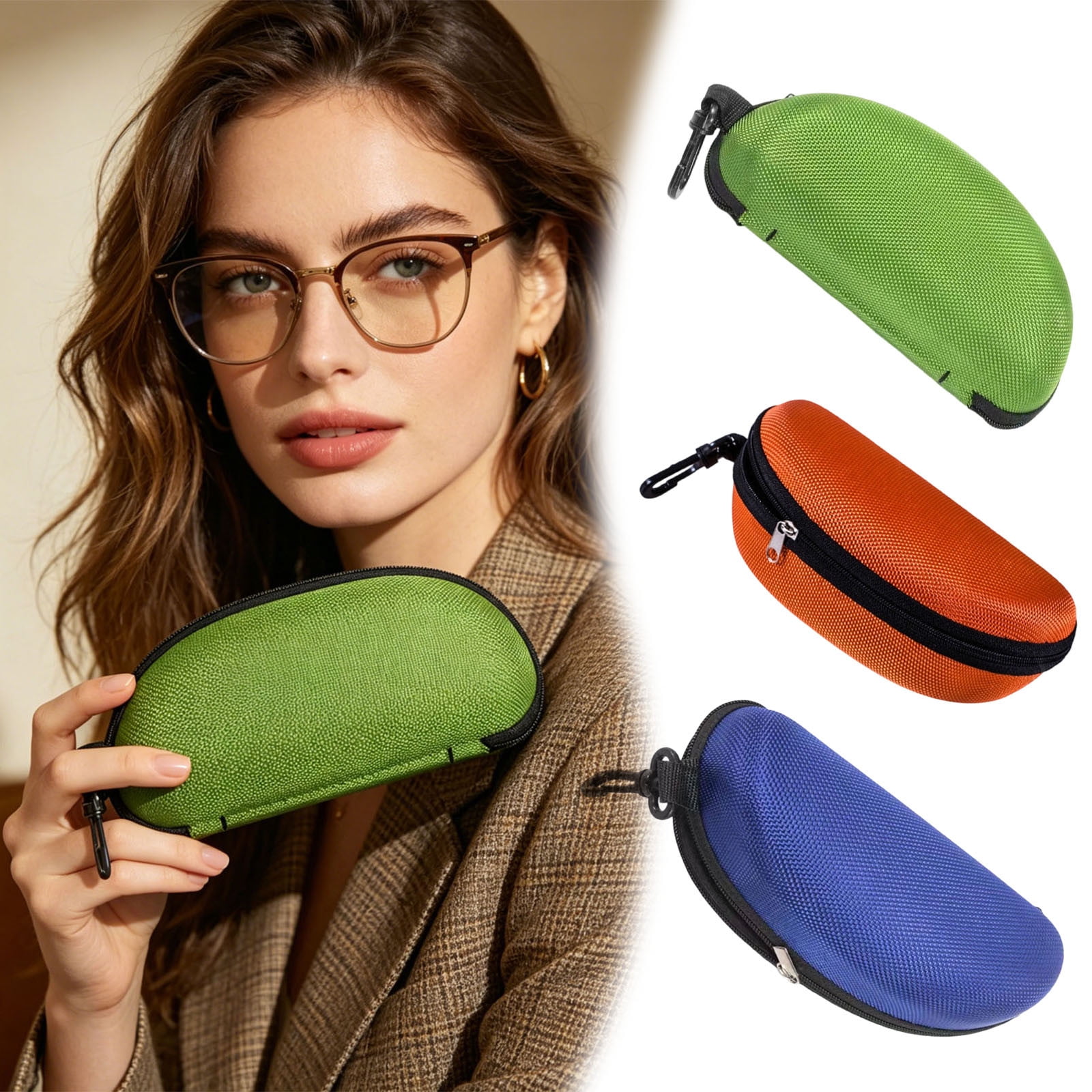 Zguuel EVA Hard Shell Protective Storage Box with Zipper Portable Multi-Purpose Organizer for Glasses Pens Small Electronics Jewelry Travel Desk Home Office Shockproof Storage Case