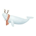 thumbnail image 2 of Sheppard, Lucca 20x20 White Modern Wood Framed Museum Art Print Titled - Christmas Whale Beluga, 2 of 4