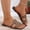 Brown, variant on Women's Cutout H-Band Square Toe Flat Slide Sandals, Slip-On Casual Summer Mules Beach Shoes Sky Blue 9.5