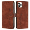 thumbnail image 2 of Dteck Compatible for iPhone 14 Pro Luxury Wallet Case,[Kickstand][Wrist Strap][Card Holder Slots] TPU Interior Protective PU Leather Folio Flip Cover for iPhone 14 Pro, Brown, 2 of 9