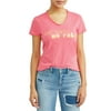 Sofia Jeans By Sofia Vergara No Pain No Cake Short Sleeve V-Neck Graphic T-Shirt Women's