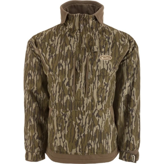 Drake Waterfowl MST Fleeced-Lined 1/4 Zip 2.0 - Mossy Oak Bottomland - M