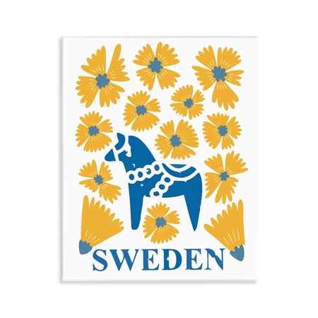 Stupell Industries Swedish Folk Flowers Wall Plaque Art, design by Omar Escalante