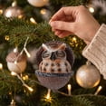 thumbnail image 7 of romoty 3D Resin Owl Christmas Tree Ornament, Sleeping Woodland Animal in Acorn Hanging Figurine for Holiday Home Decor, 7 of 7