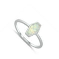 thumbnail image 4 of CHOOSE YOUR COLOR White Simulated Opal Vampire Coffin Ring .925 Sterling Silver Band CZ Female Size 7, 4 of 4