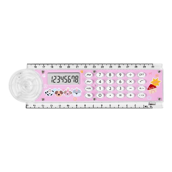 SLYNSHome Calculatrice 2 en 1, Calculatrice Portable Rose pour Maison Bureau Cadeau d'Anniversaire