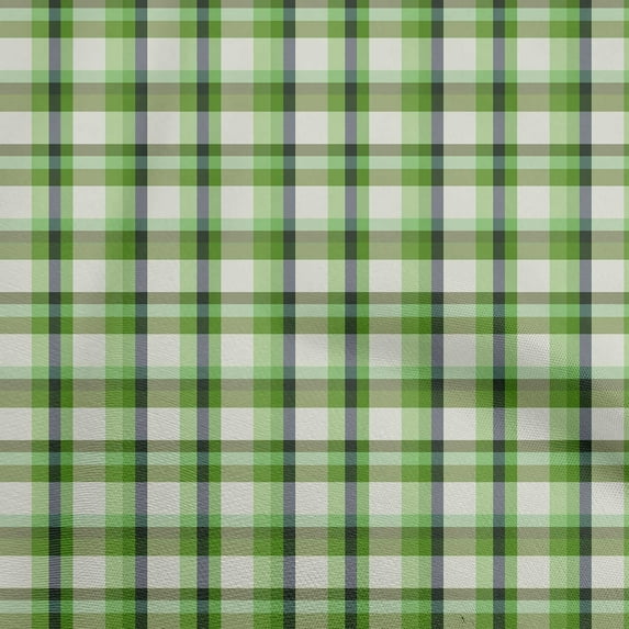 oneOone Cotton Poplin Light Green Fabric Check Quilting Supplies Print Sewing Fabric By The Yard 42 Inch Wide