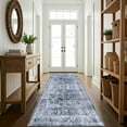 thumbnail image 4 of Delara 2.5'x10' Machine Washable Area Rug, Soft & Durable, Non-Slip, Stain Resistant, Misty Azure, for Bedroom, Living & Dining Room, 4 of 8