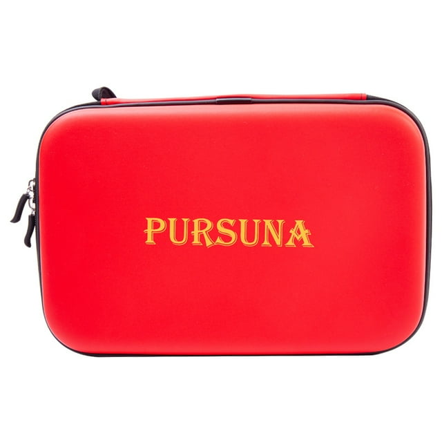 Pusena Customizable Ping Pong Paddle Case - Durable EV Composite Hard Shell Square Storage Bag for Tennis & Fitness Sports, Portable Chinese Red Design with Brand Reliable Protection for On-the-Go