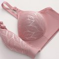 thumbnail image 6 of Bigersell Women's Bras Clearance Women's Solid Color Underwire Oversized Gathering Underwear Daily Bra Demi Cup Bra Style F-1102 Pinks XXL, 6 of 6