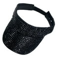 thumbnail image 2 of Crystal Sequin Bling Rhinestone Visor Sun Hat Adjustable Ladies for Running Golf, 2 of 9